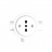 Italian double two-way socket kit 10/16A for wall and base for Creative-Tubes in porcelain