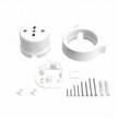 Italian double two-way socket kit 10/16A for wall and base for Creative-Tubes in porcelain