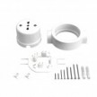 Italian double two-way socket kit 10/16A for wall and base for Creative-Tubes in porcelain