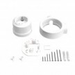 Kit base enchufe schuko para pared y base para Creative-Tubes en porcelana