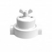 Switch/Diverter kit with butterfly nut and base for Creative-Tubes in white porcelain