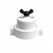 Switch/Diverter kit with butterfly nut and base for Creative-Tubes in white porcelain