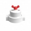 Switch/Diverter kit with butterfly nut and base for Creative-Tubes in white porcelain