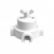 Switch/Diverter kit with butterfly nut and base for Creative-Tubes in white porcelain