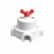 Switch/Diverter kit with butterfly nut and base for Creative-Tubes in white porcelain