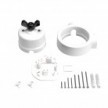 Switch/Diverter kit with butterfly nut and base for Creative-Tubes in white porcelain