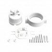 Switch/Diverter kit with butterfly nut and base for Creative-Tubes in white porcelain