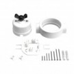 Switch/Diverter kit with butterfly nut and base for Creative-Tubes in white porcelain