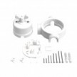 Switch/Diverter kit with butterfly nut and base for Creative-Tubes in white porcelain