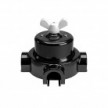 Switch/Diverter kit with butterfly nut and base for Creative-Tubes in black porcelain