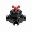 Switch/Diverter kit with butterfly nut and base for Creative-Tubes in black porcelain