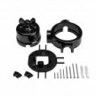 Switch/Diverter kit with butterfly nut and base for Creative-Tubes in black porcelain