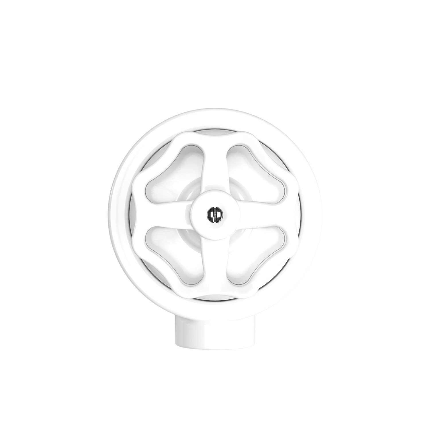 Switch/Diverter kit with knob and base for Creative-Tubes in white porcelain