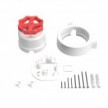 Switch/Diverter kit with knob and base for Creative-Tubes in white porcelain