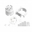 Switch/Diverter kit with knob and base for Creative-Tubes in white porcelain