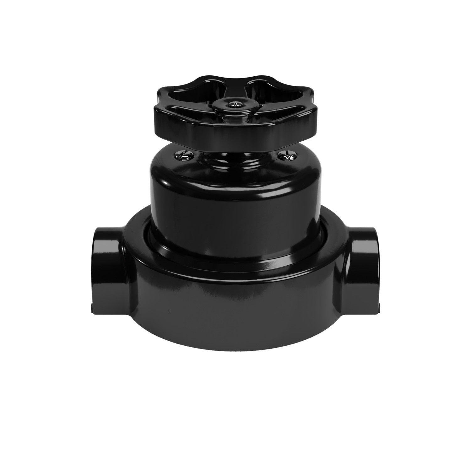 Switch/Diverter kit with knob and base for Creative-Tubes in black porcelain