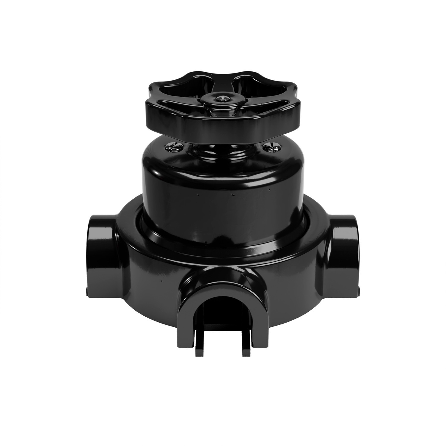 Switch/Diverter kit with knob and base for Creative-Tubes in black porcelain