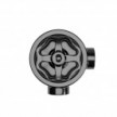 Switch/Diverter kit with knob and base for Creative-Tubes in black porcelain