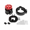 Switch/Diverter kit with knob and base for Creative-Tubes in black porcelain