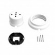 Italian double-pole socket kit 10/16A with wall and porcelain base