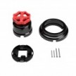 Switch/Diverter kit with knob and base in black porcelain