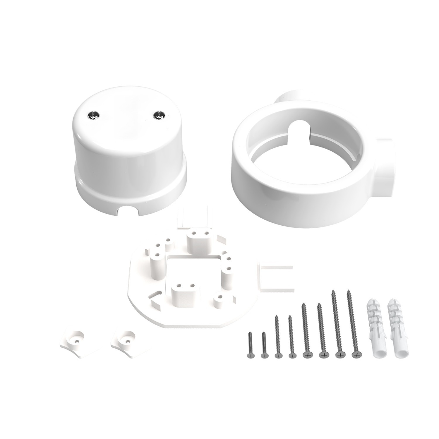 Junction box and base kit for porcelain Creative-Tubes