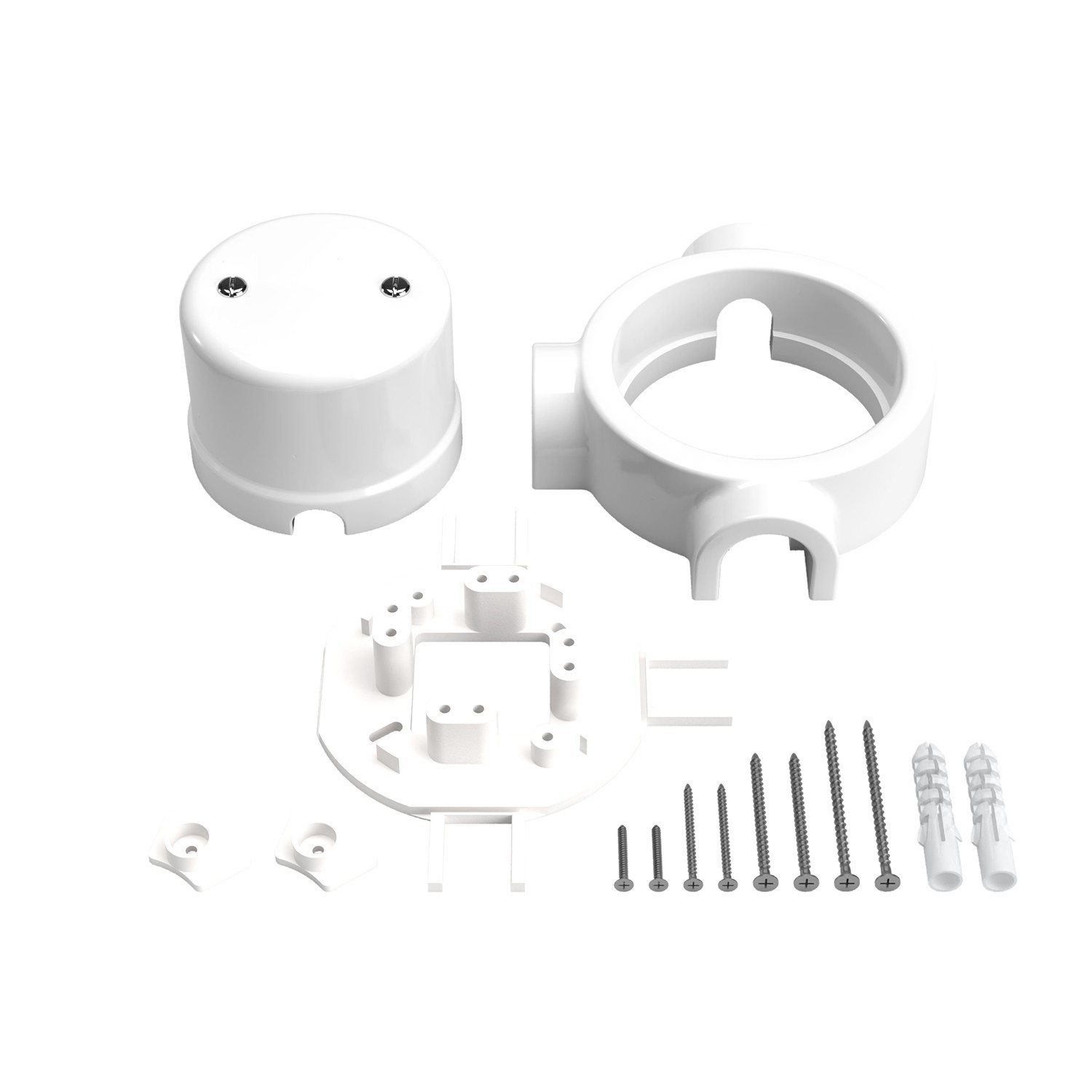 Junction box and base kit for porcelain Creative-Tubes