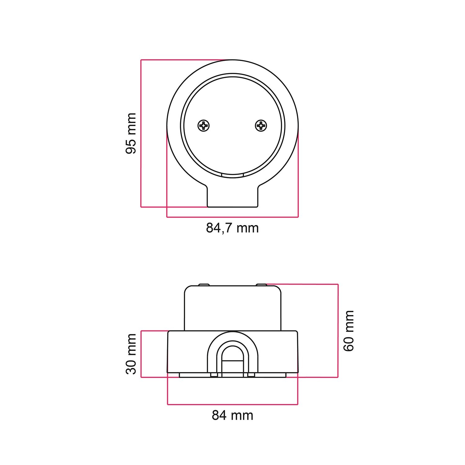 Junction box and base kit for porcelain Creative-Tubes