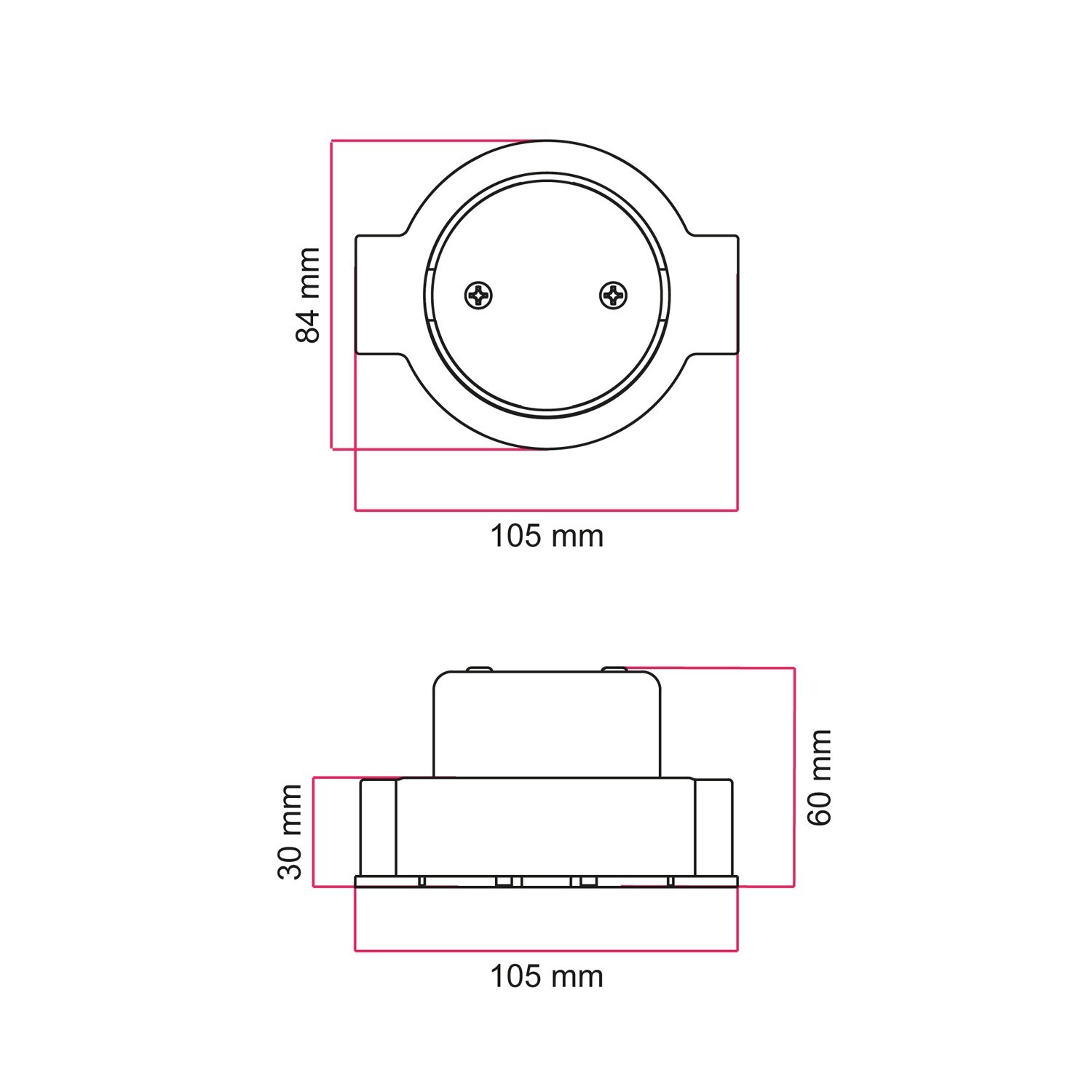 Junction box and base kit for porcelain Creative-Tubes