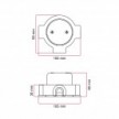 Junction box and base kit for porcelain Creative-Tubes