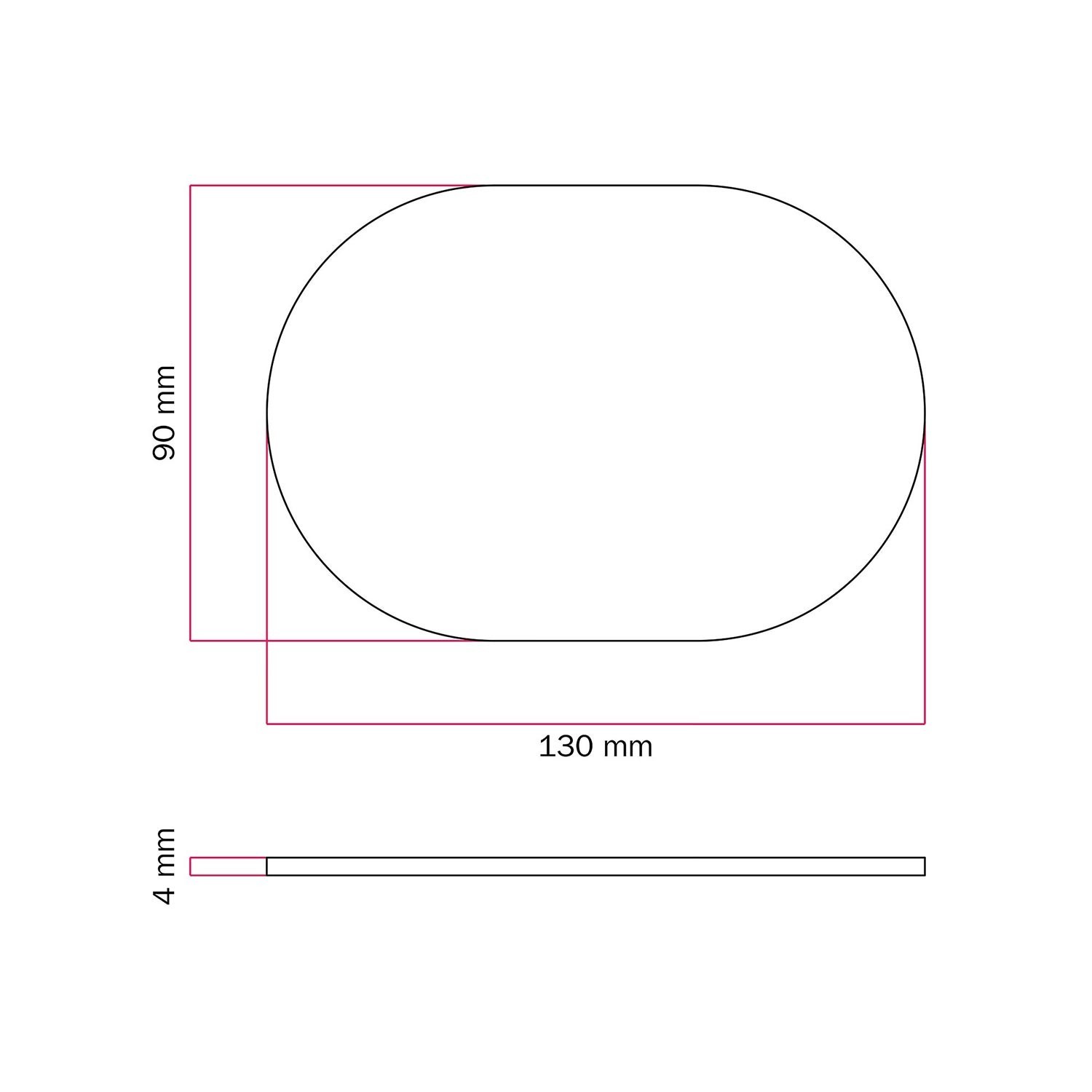 Base metálica ovalada para lámpara de mesa MAG-Y