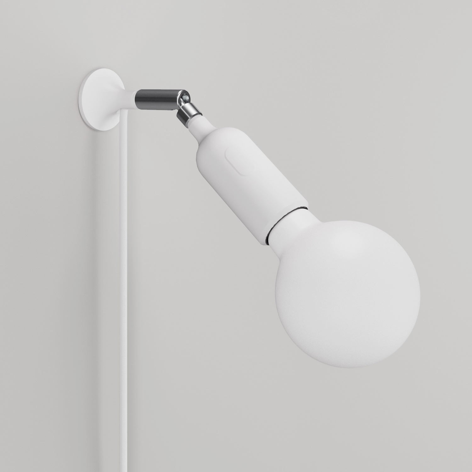 MAG-Y wall lamp with joint and silicon lamp holder with switch