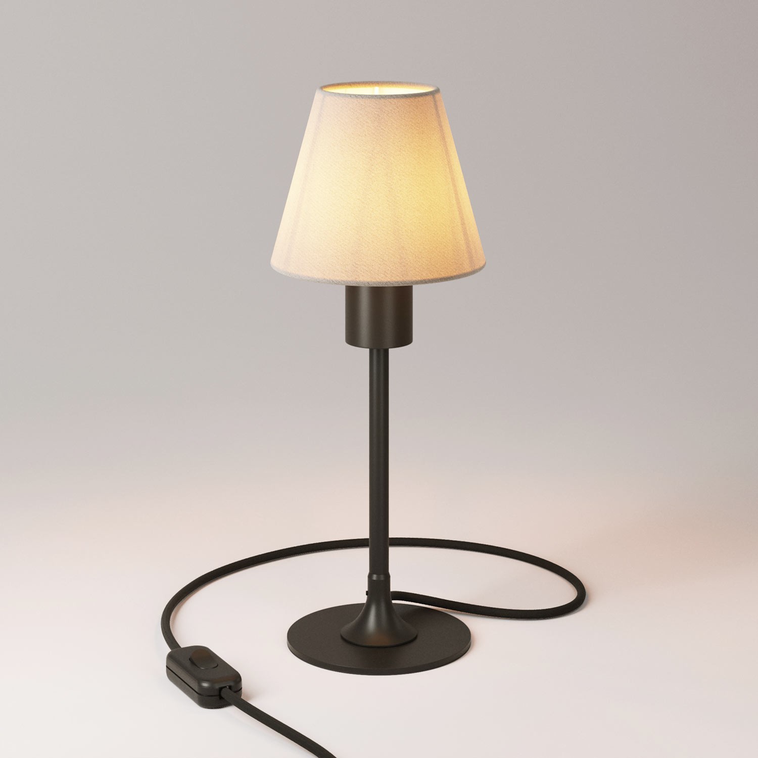 MAG-Y table lamp with round metal base and shade