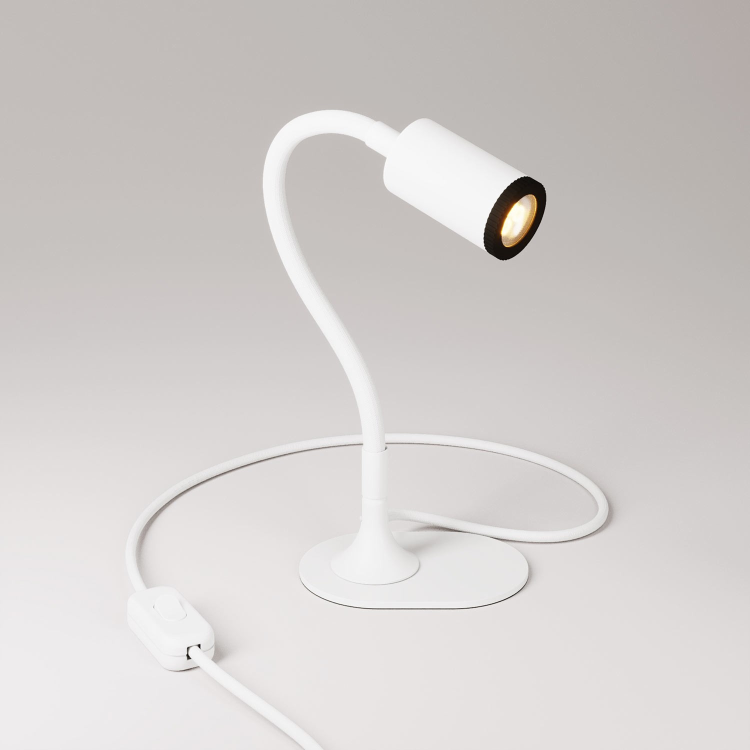 MAG-Y desk lamp with Flex, oval metal base and spot light