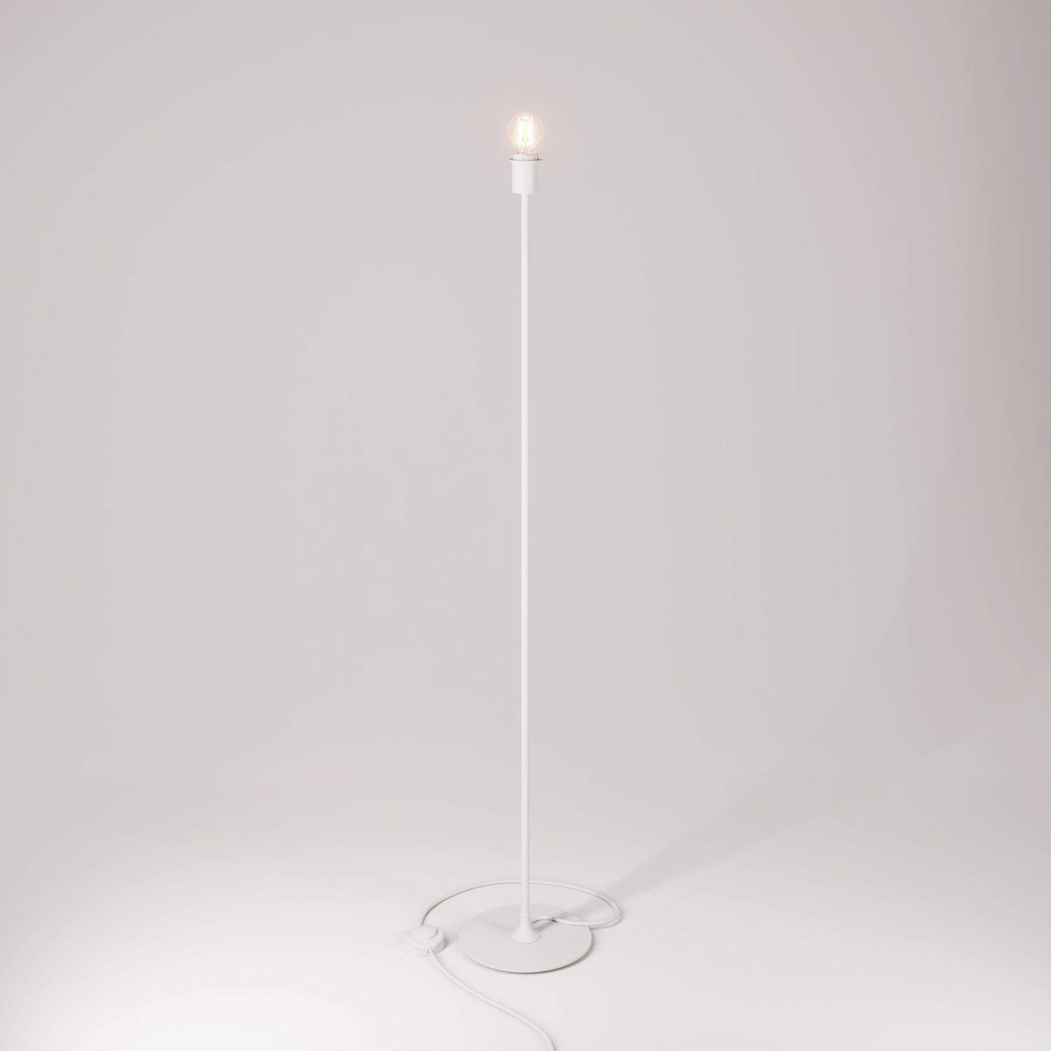 MAG-Y floor lamp with round metal base with fitting for lampshade