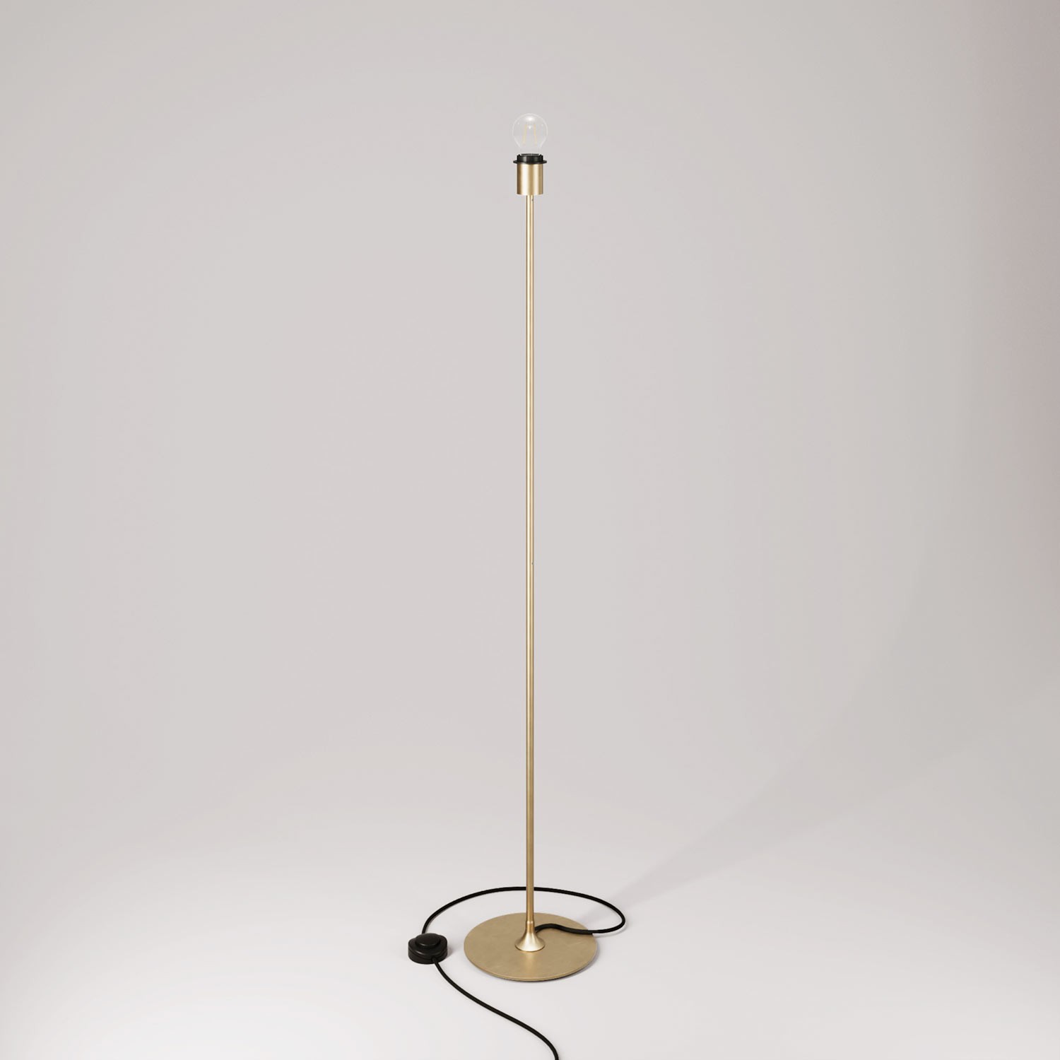 MAG-Y floor lamp with round metal base with fitting for lampshade