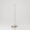 MAG-Y floor lamp with roundmetal base and transparent Ghost bulb