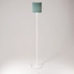 MAG-Y floor lamp with round metal base and Cilindro M shade