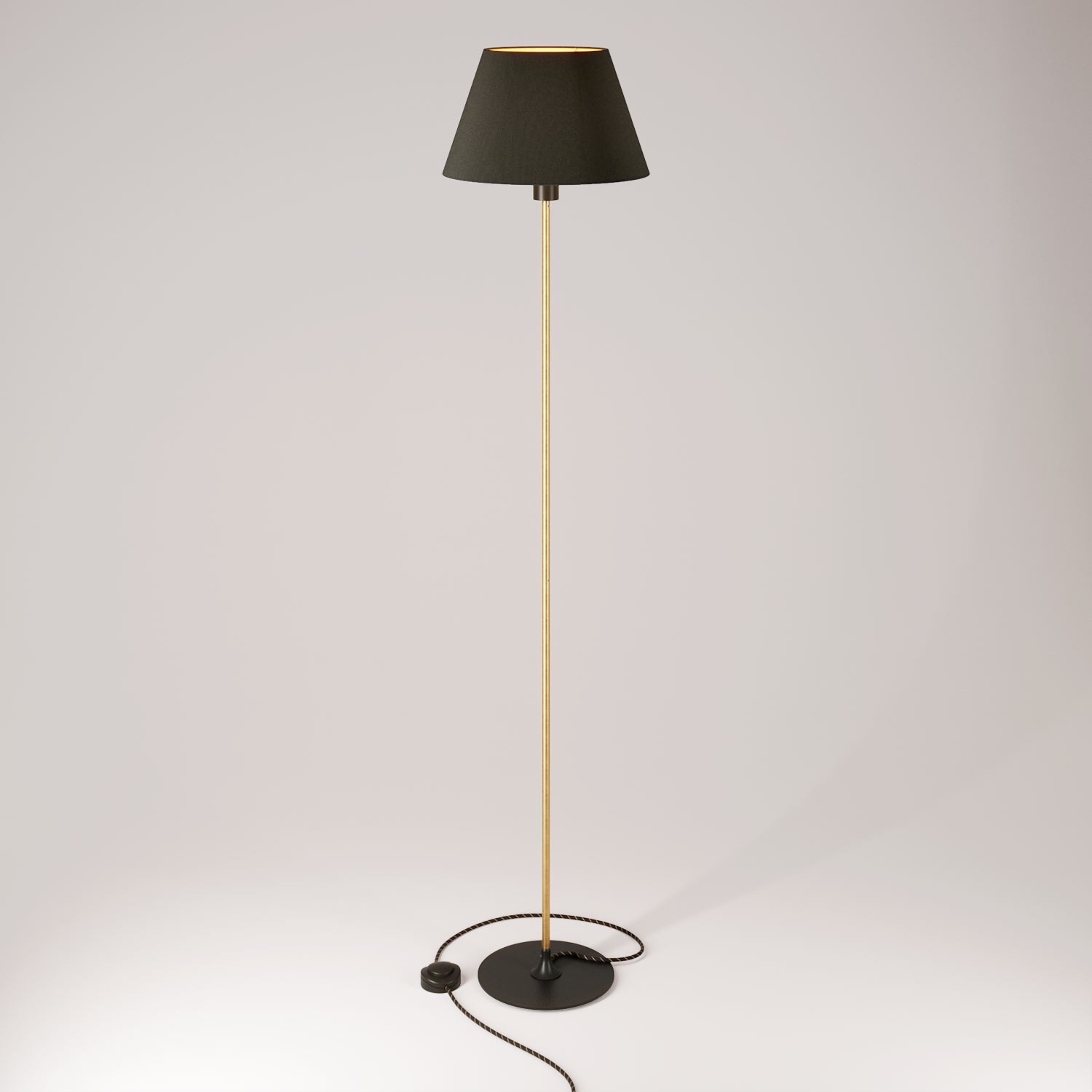 MAG-Y floor lamp with round metal base and shade Impero M