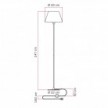 MAG-Y floor lamp with round metal base and shade Impero M