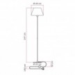 MAG-Y floor lamp with round metal base and shade Impero M