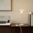 MAG-Y table lamp with round metal base and transparent Ghost bulb