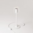 MAG-Y table lamp with round metal base and transparent Ghost bulb