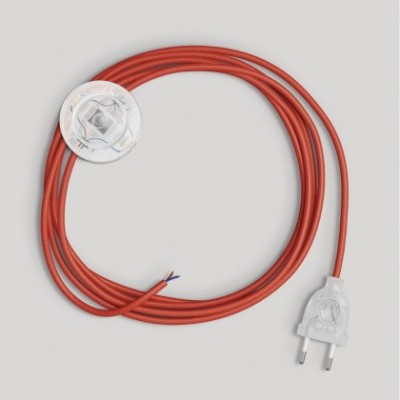 Wiring for lamp with bright red cable 3 m