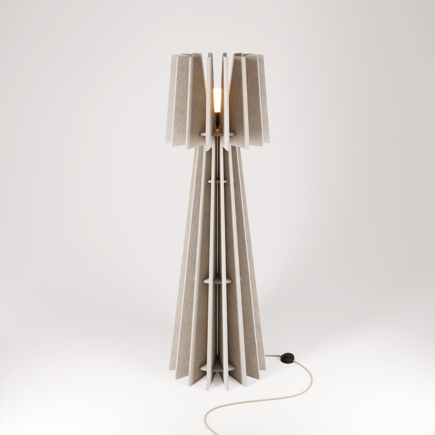 SHHINE - Floor lamp made of sound-absorbing material