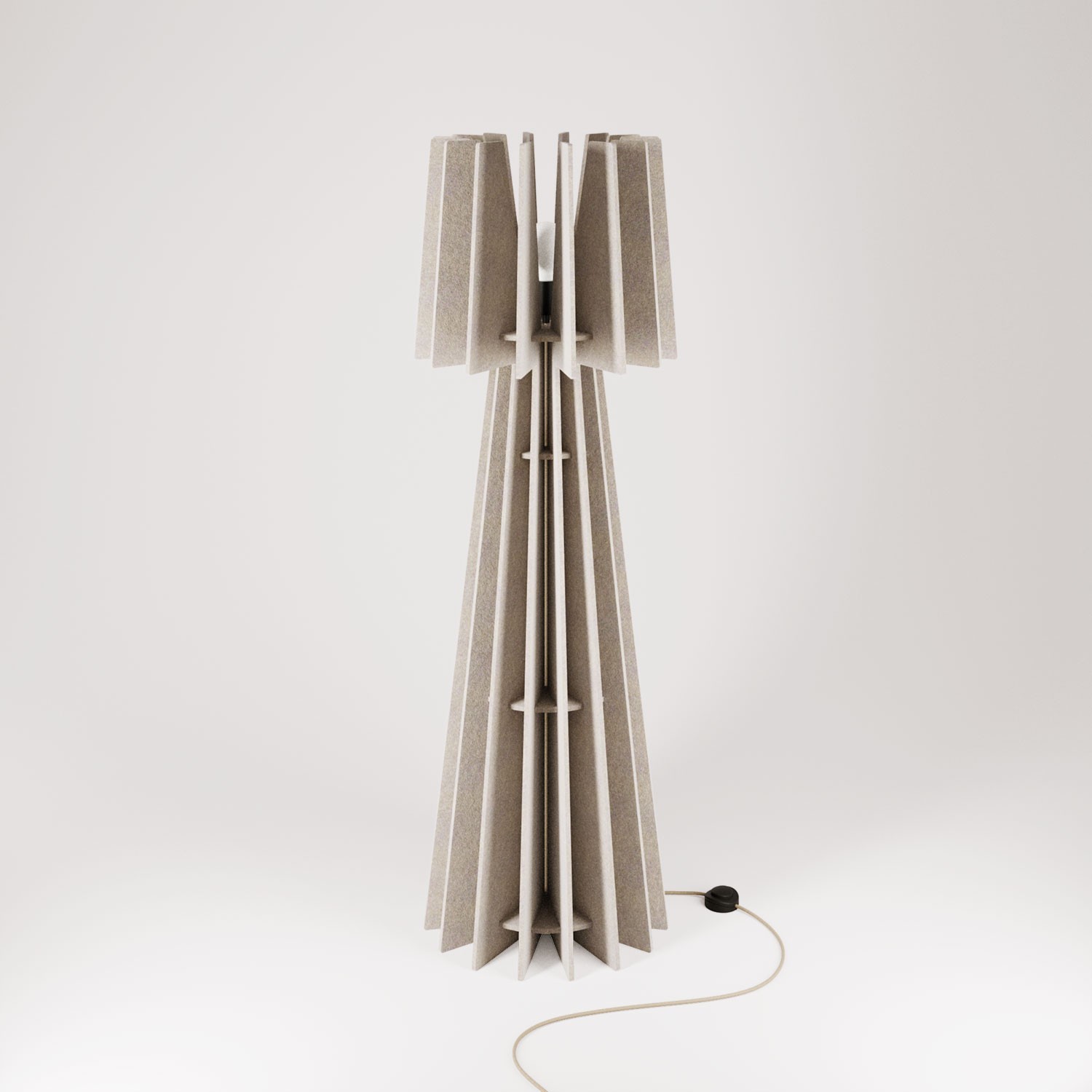 SHHINE - Floor lamp made of sound-absorbing material