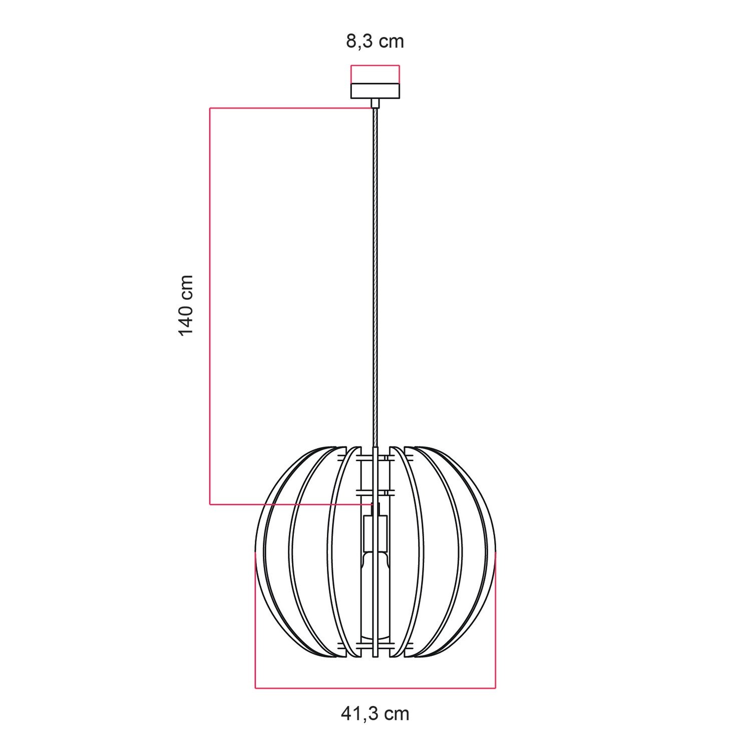 Lámpara de suspensión con pantalla elíptica LAMPSHHADE en material fonoabsorbente