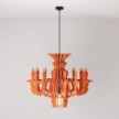 Suspension lamp with classic SHHANDELIER shade made of sound-absorbing material