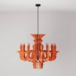 Suspension lamp with classic SHHANDELIER shade made of sound-absorbing material