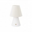 Portable and rechargeable Cabless11 lamp with Drop light bulb and lampshade